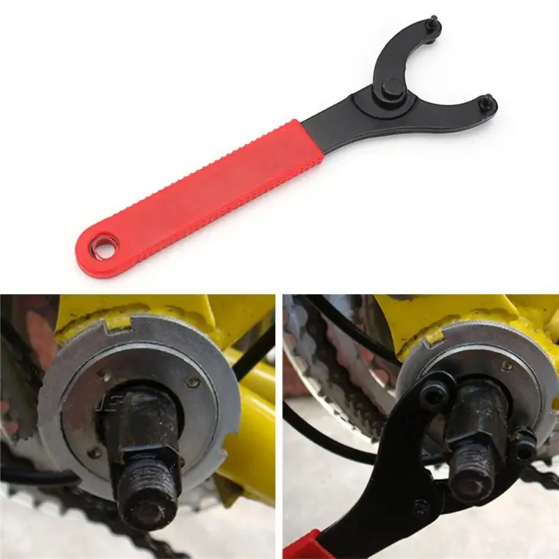 Mountain Bike Fixed-Gear Bike Bottom Chain Wheel Crank Bracket Freewheel Wrench Repair Convenient Remover Tools Accessories