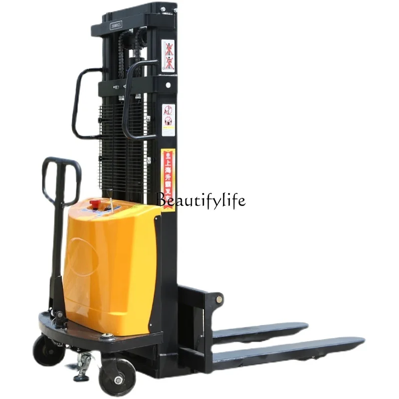 Remote Control Type Semi-automatic Forklift Small Automatic Loader Hydraulic Lifting Stacker