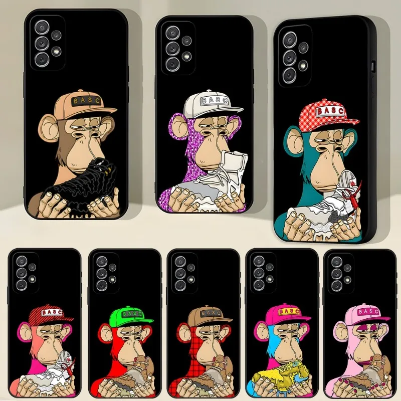 NFT Ape Club Head Portrait Phone Case For Samsung Galaxy A13 A52 A53 A73 A32 A51 A23 A22 A12 A02s A20e A40 A50 A21 A72 A70 Cover