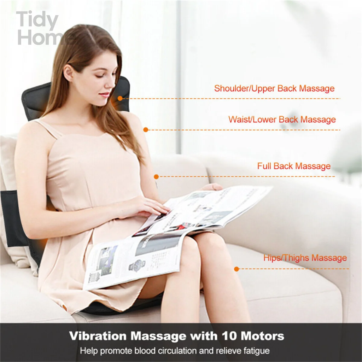 

Foldable Massage Mat , chair massager with Vibration Massage and Heating Function, Lightweight Design and Wide Application