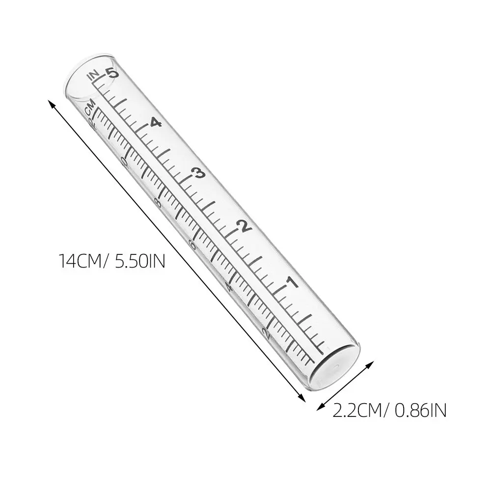 8Pcs Replacement Rain Gauge Tube Glass Material with Clear Scale for Easy Reading Perfect for Outdoor Rain Monitoring and