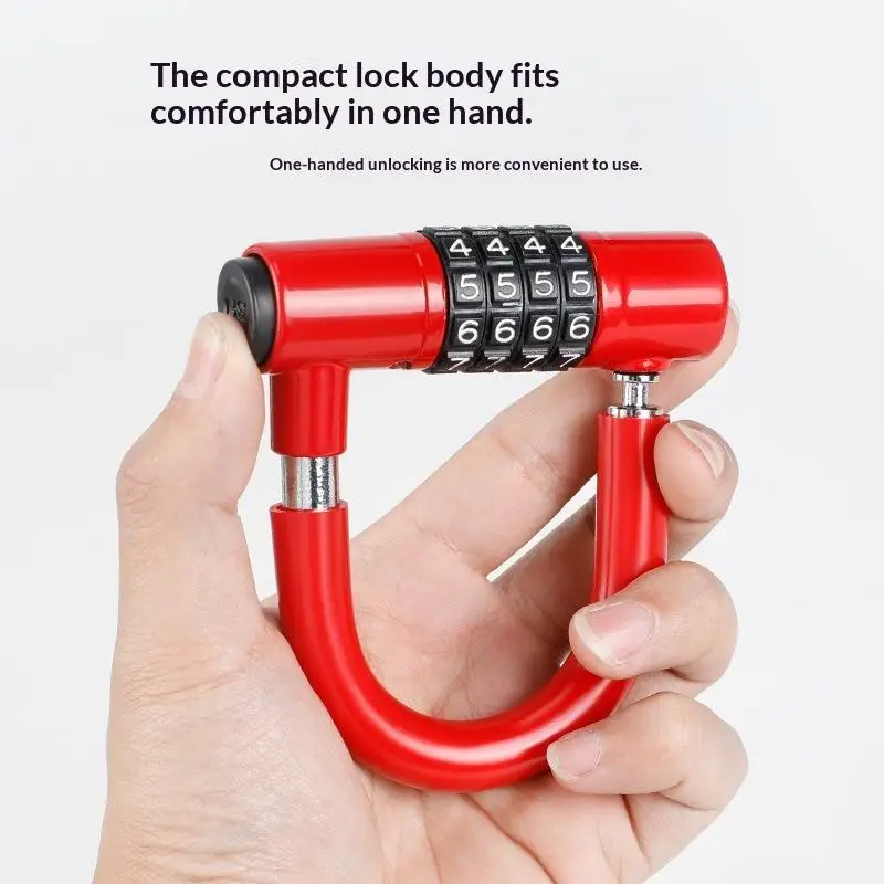 Heavy Duty Anti-Theft 4 Digit Combination Padlock Zinc Alloy Password Lock for Door Bike Motorcycle Luggage
