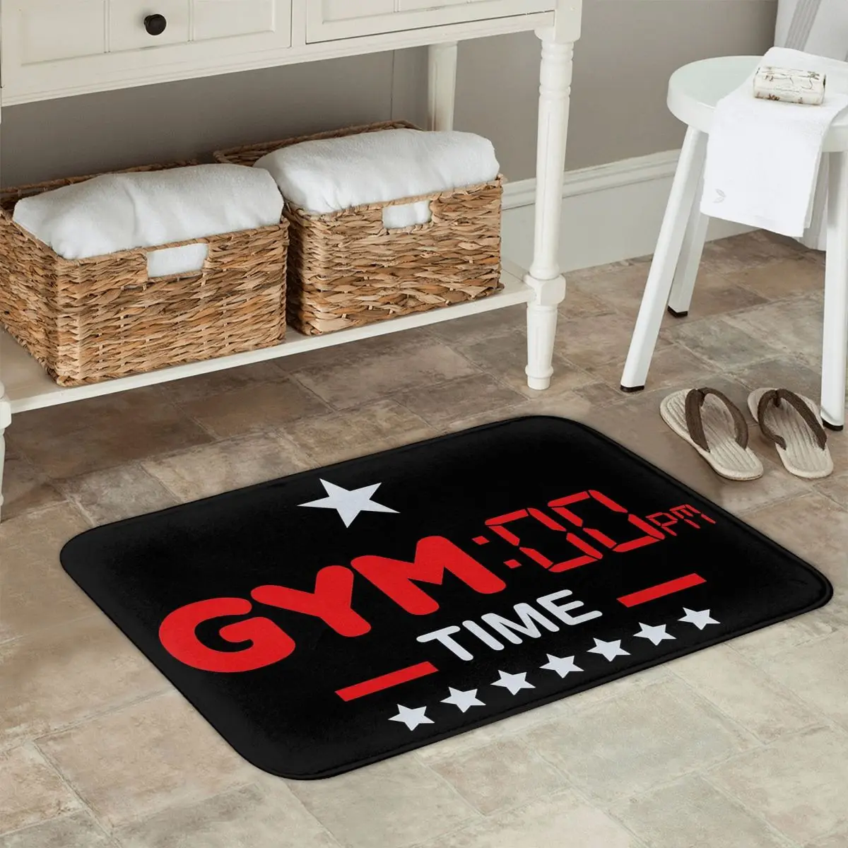 

Gym Time Non-slip Doormat Floor Mat Water oil proof Carpet Rug for Kitchen Entrance Home Bedroom Footpad Mats