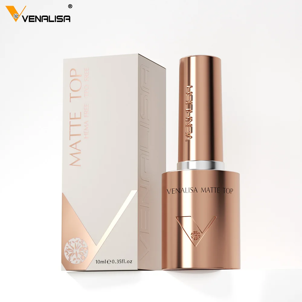 Venalisa 10ml Nail Gel Hema/TPO Free Base Ultra Glossy Diamond Tempered Long Wear Top Coat Velvet Matt Top Semi Permanent Gel