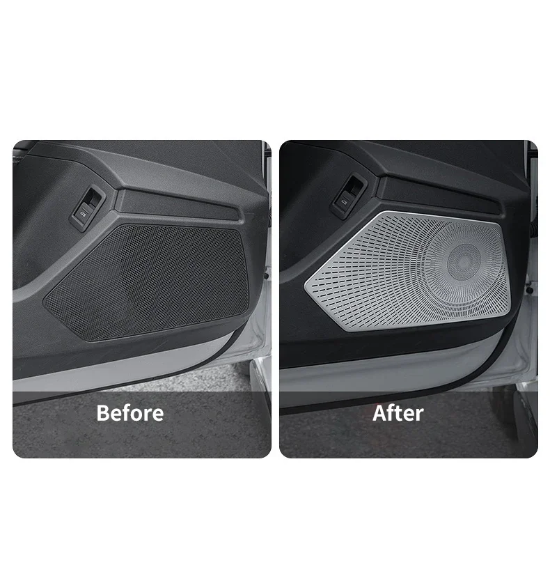 

Metal Door Speaker Stereo Audio Covers for Audi A3 2021 2022 2023 2024 2025 Models Tweeter, Trunk, A-pillar Speaker Horn Cover