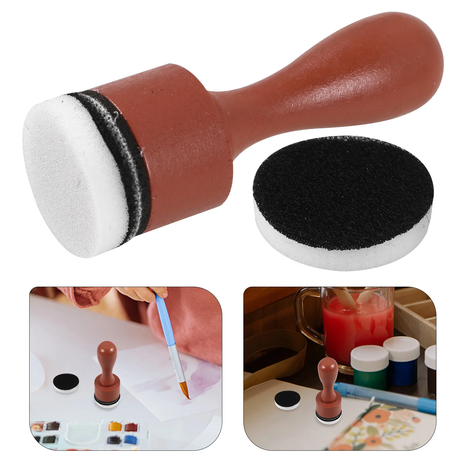 1Set Mini Ink Blending Tool Circular Foam Replacement Sponge for Card Making Craft Art Supplies Distress Ink