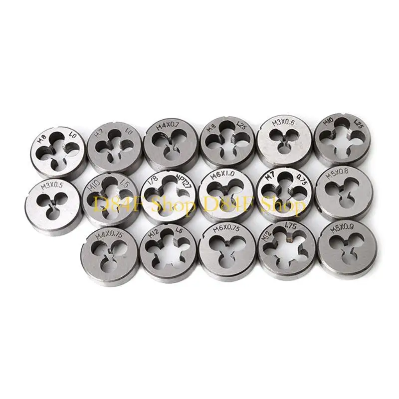 D84F 40 Pcs Metric Tap Die Set Hand Threading Tool Alloy Steel Screw Thread Bit
