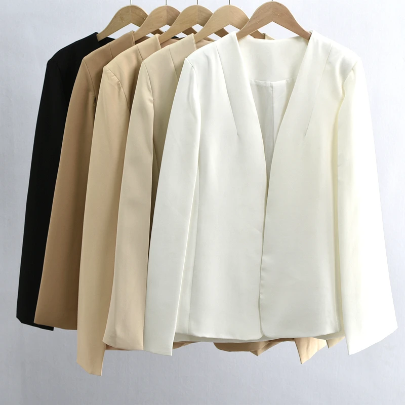 

Ele Svel Coat No Button Suit Outerwear Spring Autumn Design Faion Versatile Commute Personali Top Women's Polye...