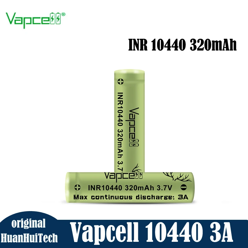 Original Vapcell INR 10440 320mAh 3A Battery HKJ Test Discharge Quality 10440 Rechargeable Mini Batteries For Flashlight