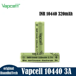 Original Vapcell INR 10440 320mAh 3A Battery HKJ Test Discharge Quality 10440 Rechargeable Mini Batteries For Flashlight