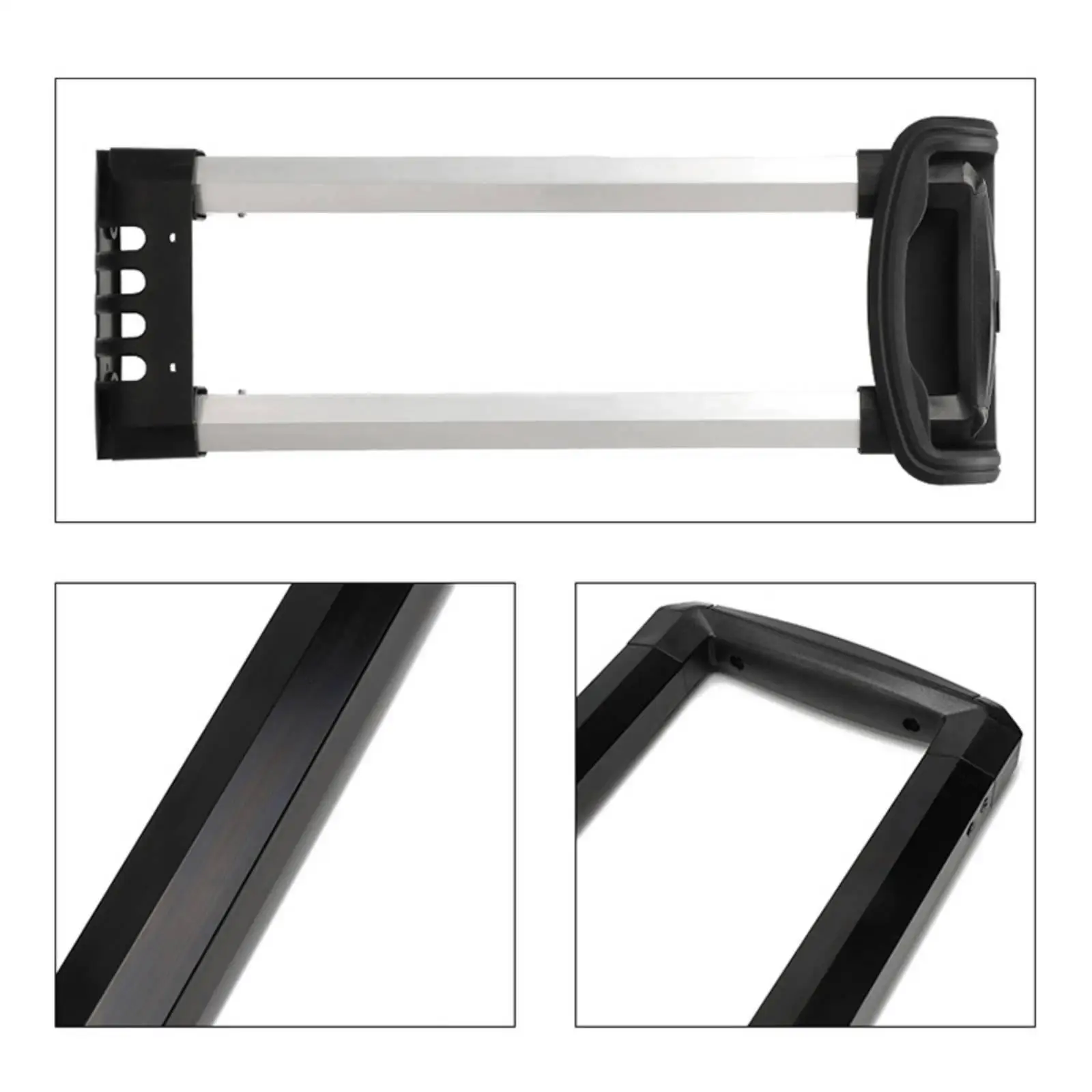 Lightweight Aluminum Telescopic Handle for Suitcase Trolley Replacement with Smooth Retract Mechanism for Bags