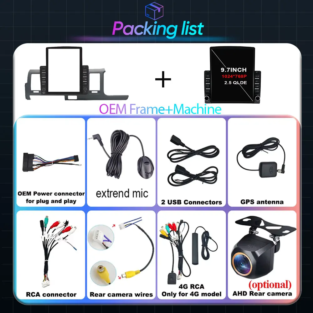 9.7 "نمط عمودي لشاشة تسلا راديو السيارة الاندورويد لتويوتا هايس RHD 2010-2018 مشغل وسائط متعددة Carplay نظام تحديد المواقع والملاحة #6