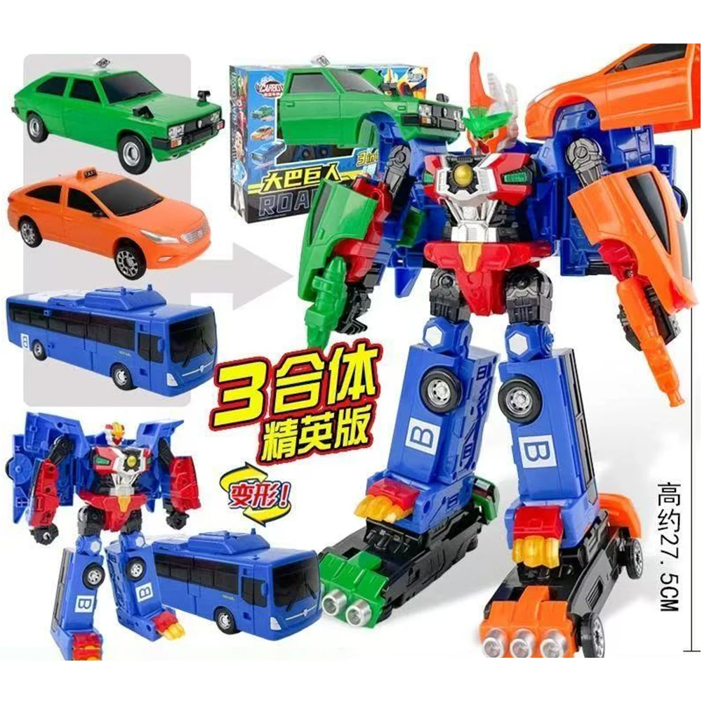 3 IN 1 헬로 카봇 로드 세이버 변신 로봇 장난감 액션 피규어 변형 구조 자동차 버스 장난감 어린이 선물