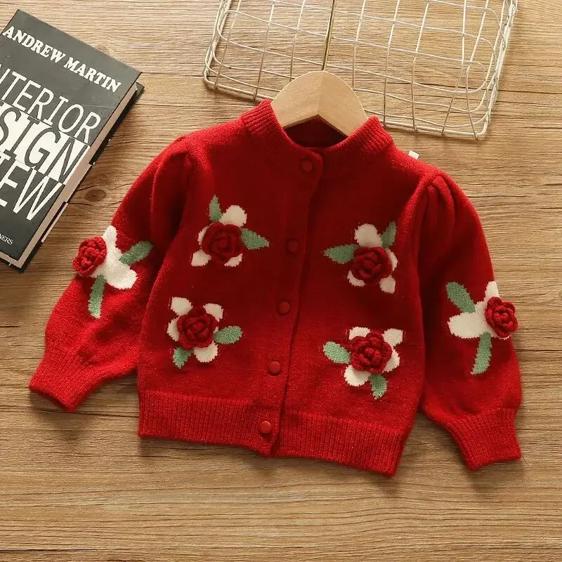 

Spring and Autumn Fashionable Children Baby Sweater Coat Little Girl Knitted Cardigan Jacket 0-5 Y Girls Cardigan Sweater