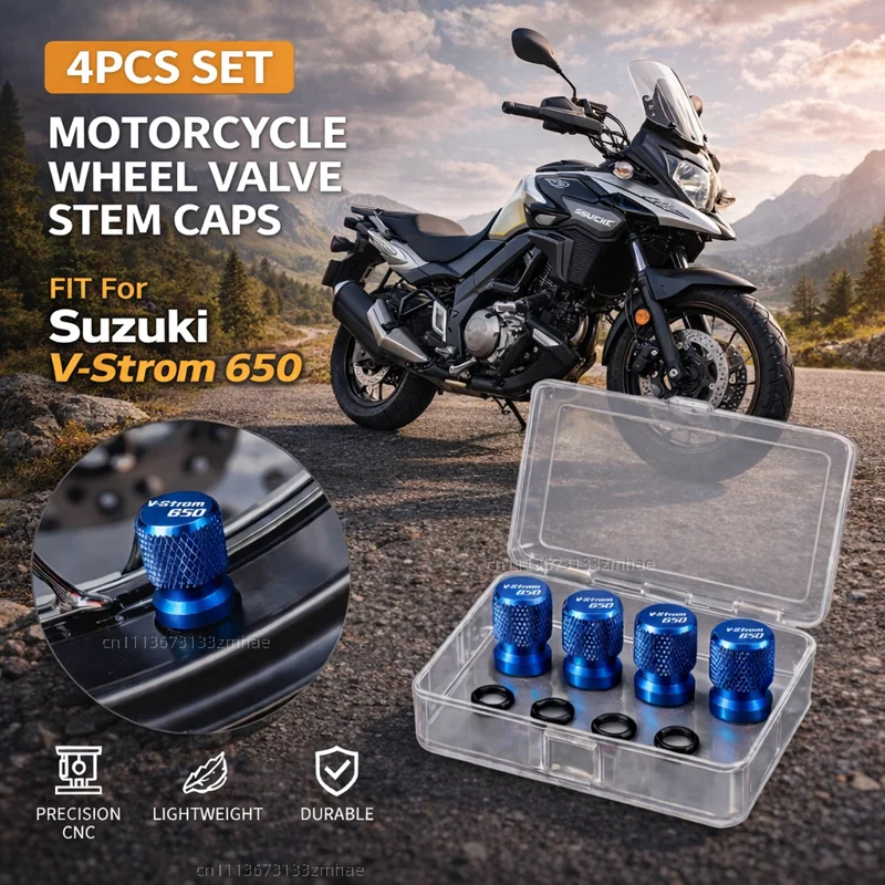 

For Suzuki vstrom 650 DL650 650XT v-strom 650 xt vstrom650 dl 650 Motorcycle Accessories CNC Aluminum Tire Valve Stem Cap Air