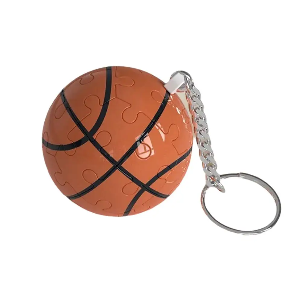 3D Three-dimensional Spherical Puzzle Ball-shaped Football Earth Building Keychain Gifts Basketball Toy Pendant Blocks Crea X2U7