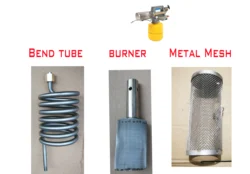 Spare Part Metal Spiral Smoker Tube Bend Pipe Stove Burner 2L Small Portable Gas Thermal Fogger Epidemic Prevention Machine
