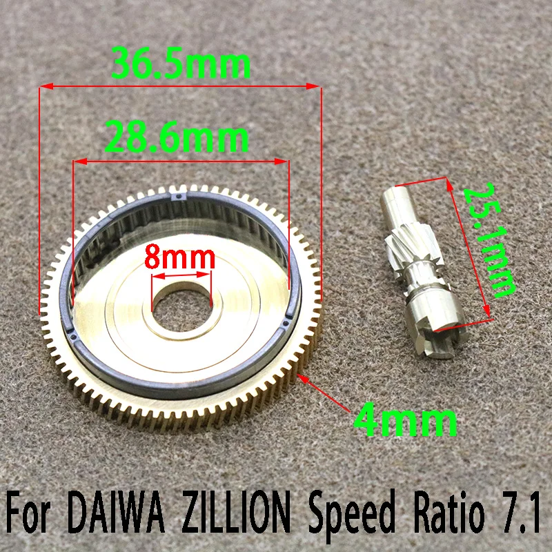 Big Small Tooth,Gear,Fishing Wheel Baitcasting Reel Refit Repair Accessories, Left and Right, for DAWA ZILLION 1514 1016 1520