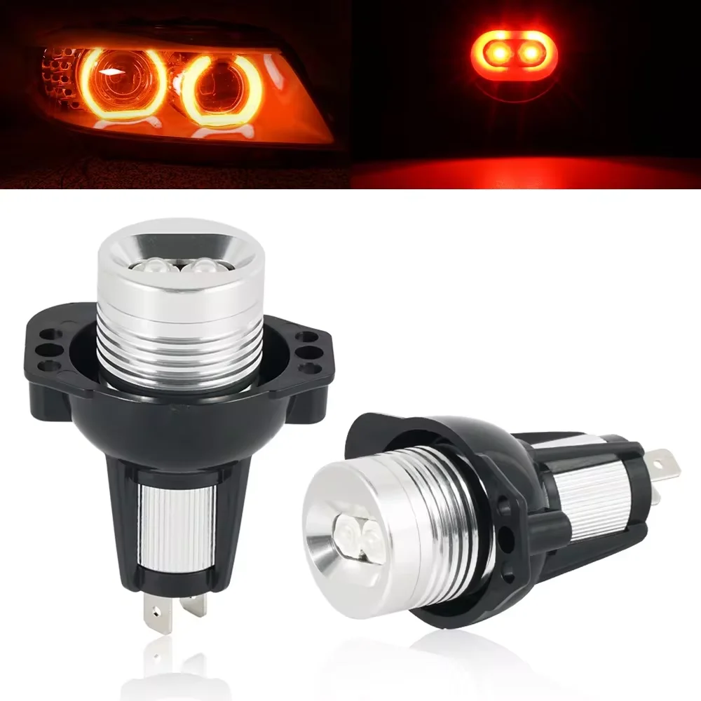 

2PCS 10W LED Angel Eye Daytime Running Lights Bulb CANBUS No Error for BMW E90 E91 325i 325xi 328i 328xi 335i 335xi M3 Red Light