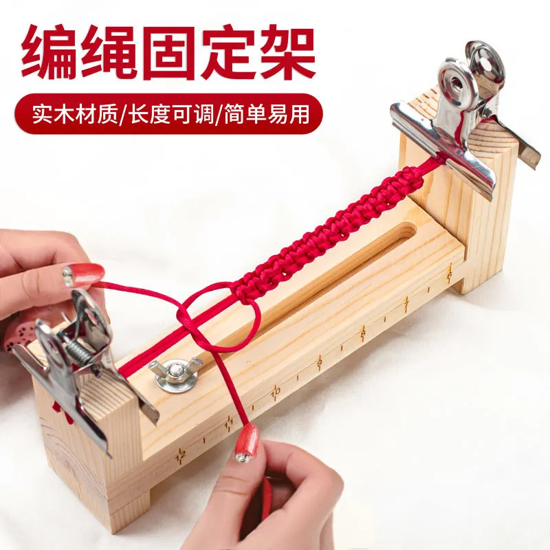 Diy Tool Bracelet Woven Workbench Length Adjustable Manual Wooden Paracord Jigs Set Rope Weaving Maker Platform wooden/Plastic