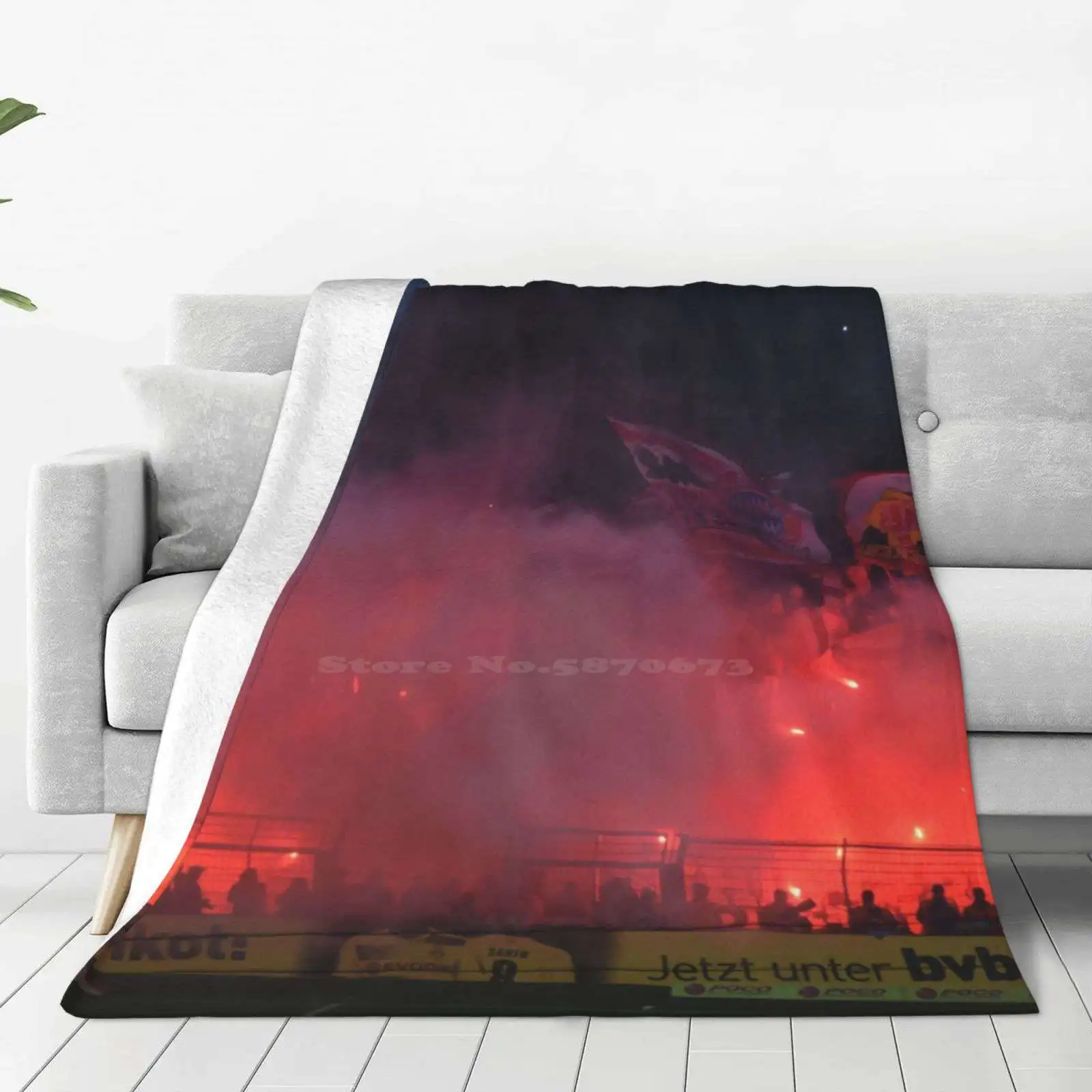 Dortmund Vs-Signal Iduna Park Germany Football Best Selling Room Household Flannel Blanket Dortmund Vs Signal Iduna Park