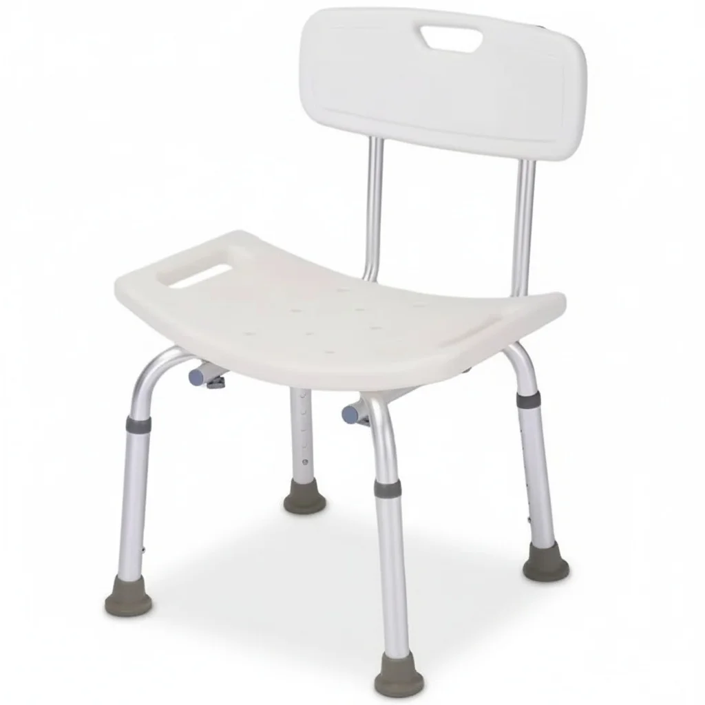 

Adjustable Shower Chair, Bathing Bench for Elderly and Disabled, Waterproof Bath Seat, Bathroom Safety Assistive Device