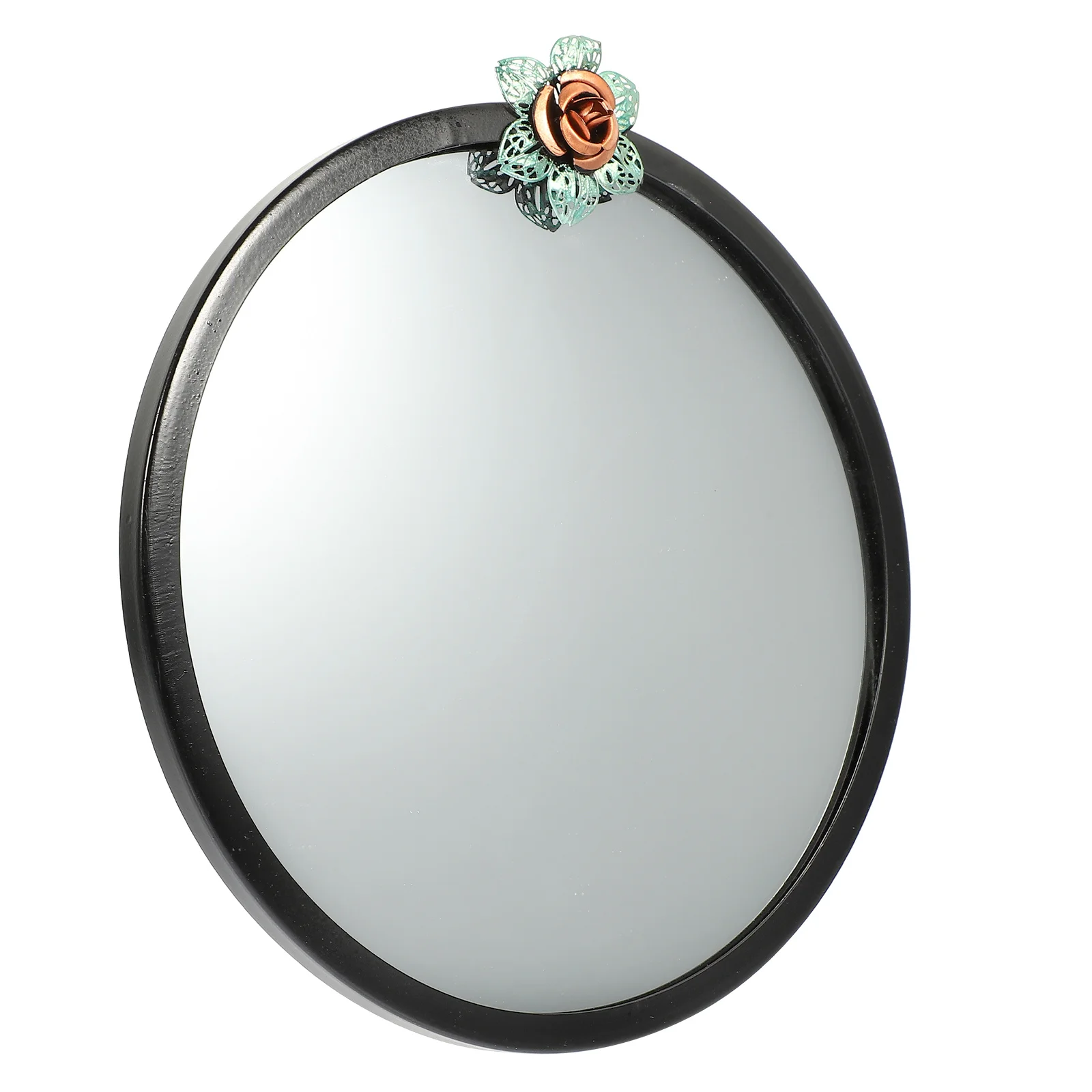 Badezimmer-Eisenspiegel, rund, zur Wandmontage, dekorativ, zum Aufhängen, Make-up-Kosmetikspiegel, schlicht, schick, Wanddekoration, Make-up-Zubehör