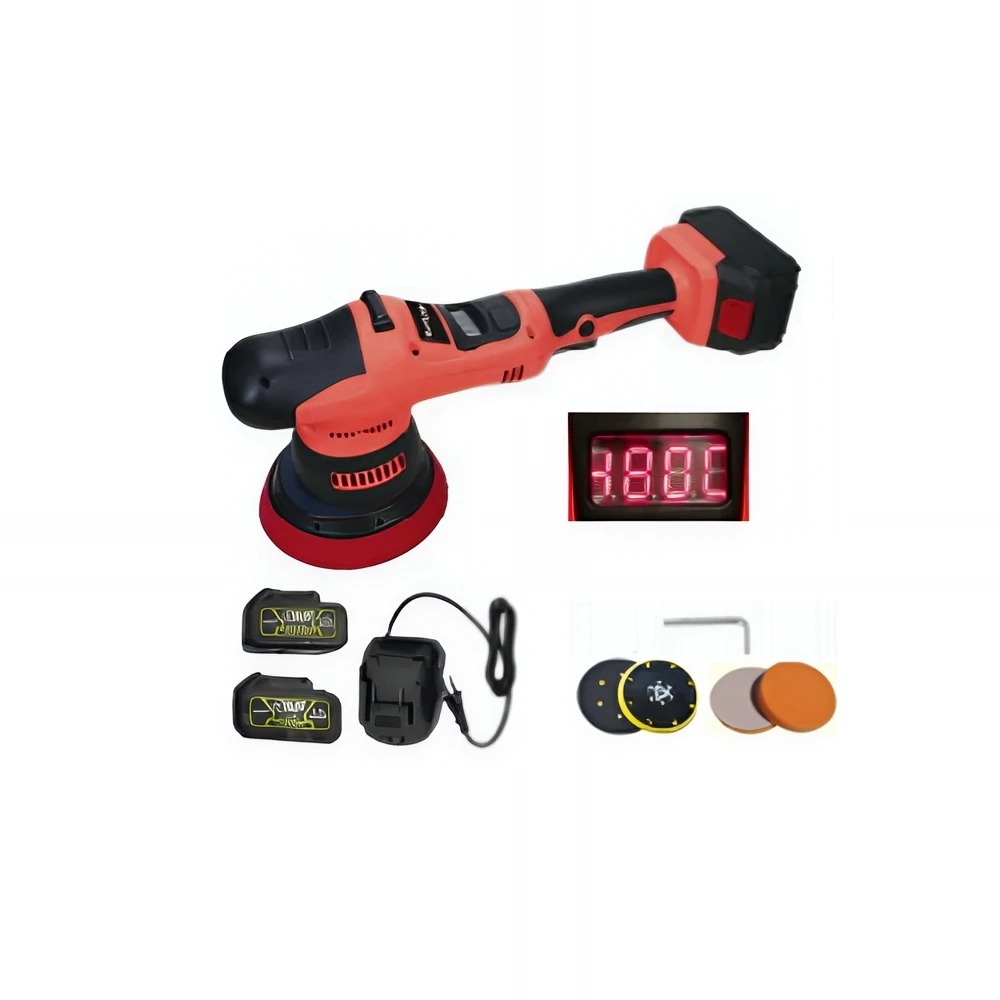 21V Dual Action Brushless Polisher Cordless with Battery for Car Detailing Buffer view 6