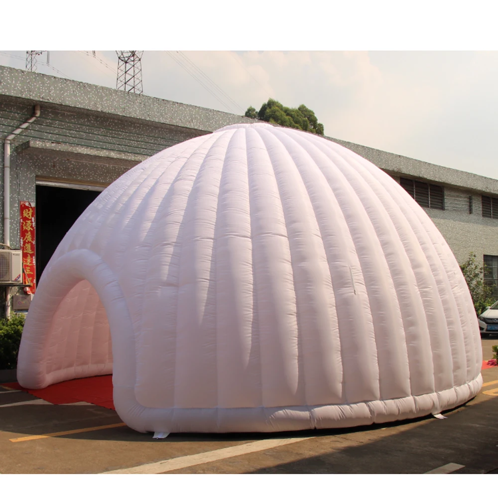 Tenda a cupola gonfiabile ad aria bianca personalizzata all'ingrosso con illuminazione a led circus giant wedding marquee igloo party pavilion per