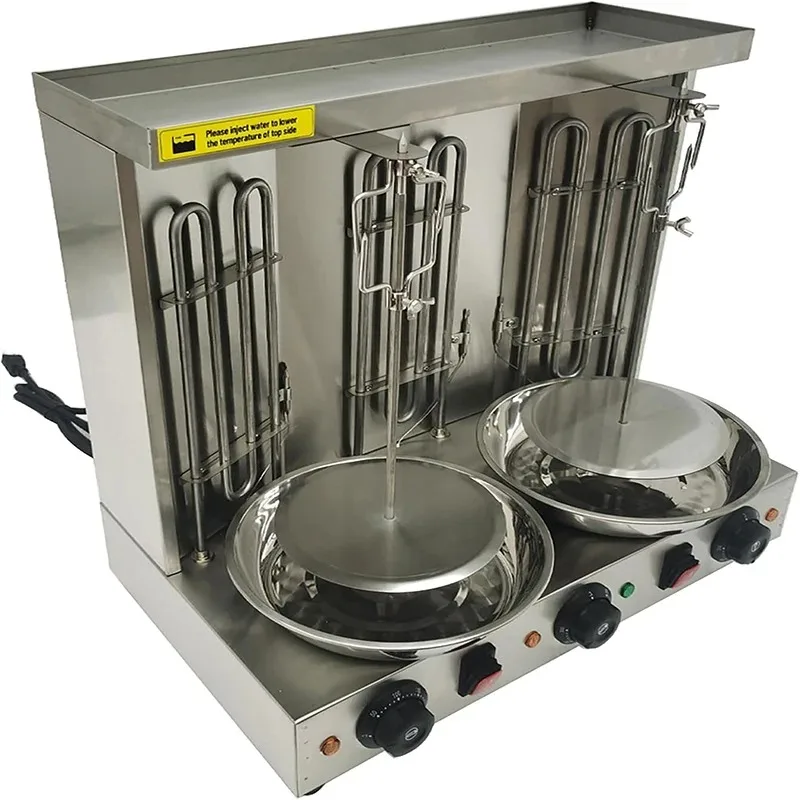 

Electric Shawarma Grill Machine With 3 Burners Barbecue Machine Vertical Rotating Broiler for Commercial Home Kitchen 110V 3600W