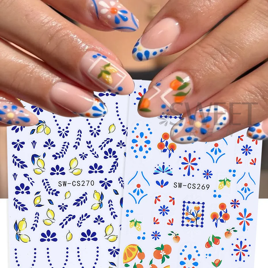 5 Buah Stiker Kuku Buah Pola K - Nail Art Strawberry ulasan dan harga