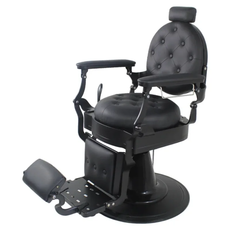 Professional Barber Shop Chair Vintage Shaving Barber Shop Hair Styling Chair Hair Cutting Adjustable Men's Chair