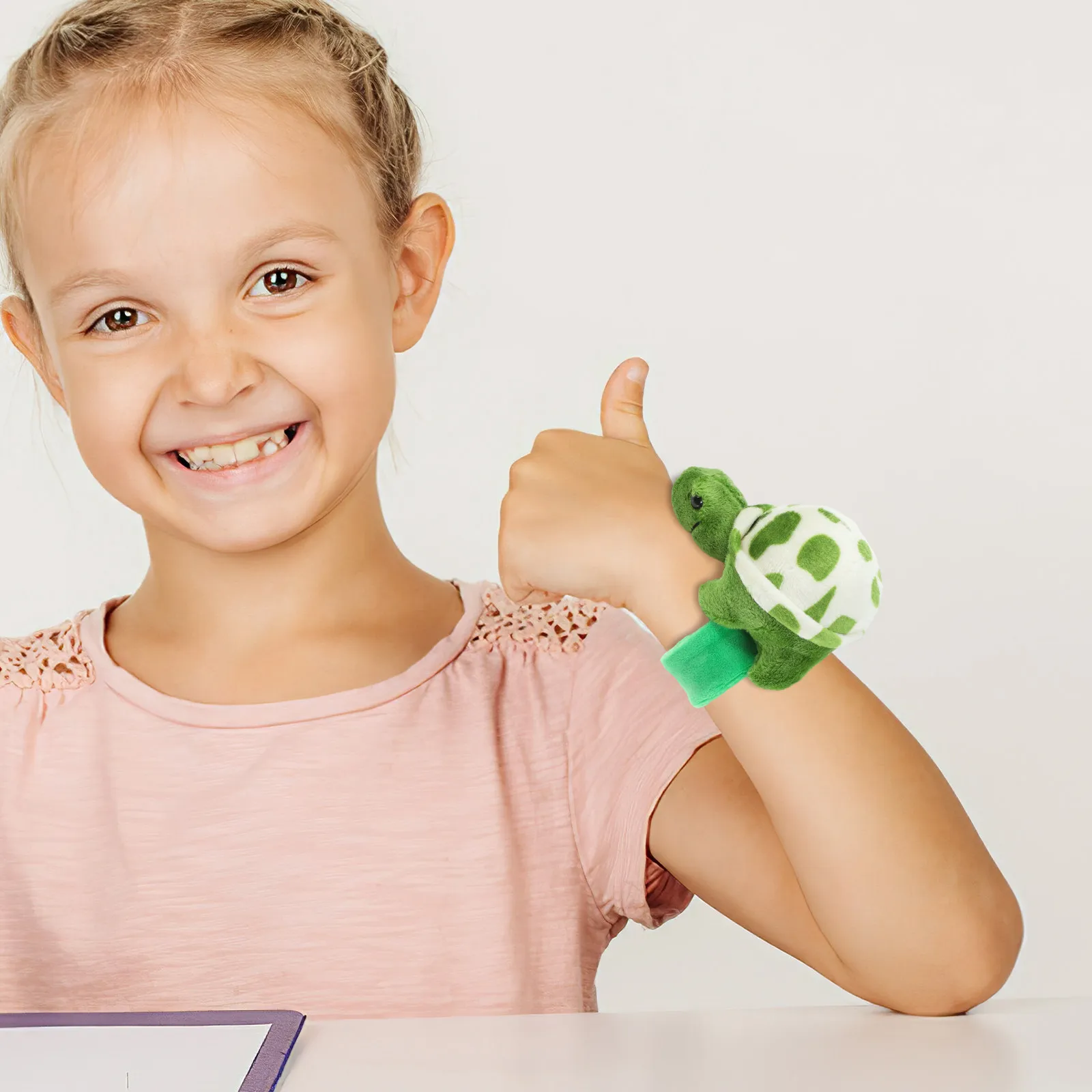 

Stuffed Animal Slap Bracelet Cute Turtle Design Lightweight Wear-Resistant Animal Theme Party Favor Wristband Slap Bracelet
