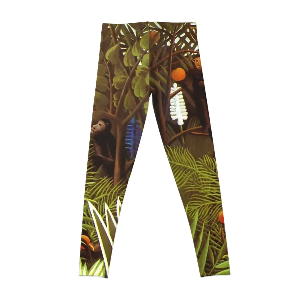 Henri Rousseau Exotic landscape, 1908 Leggings Women's push up Sportswear woman gym sports tennis for Womens Leggings