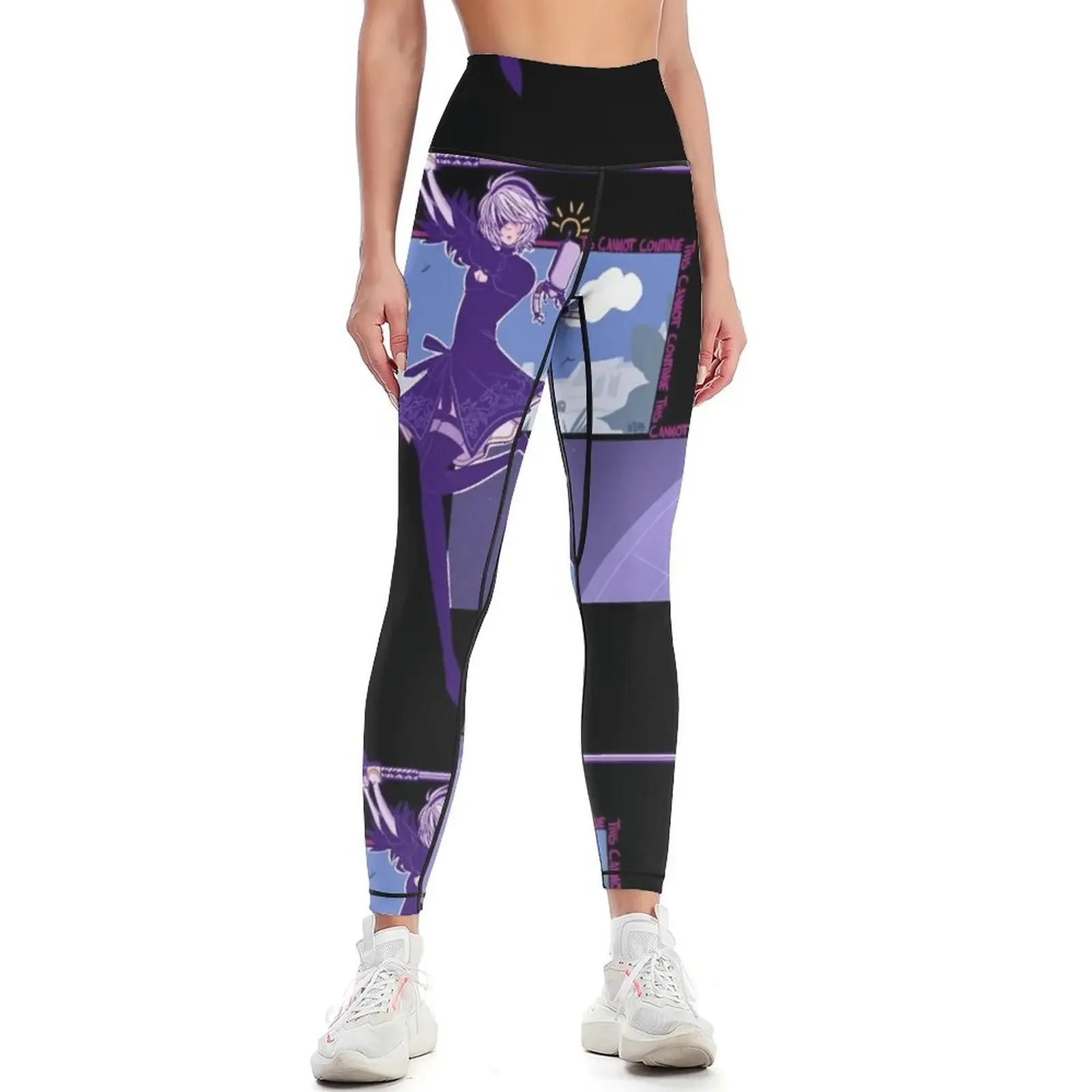 

Nier Automata Leggings sportswear for gym Women's high waist gym top for physical Womens Leggings