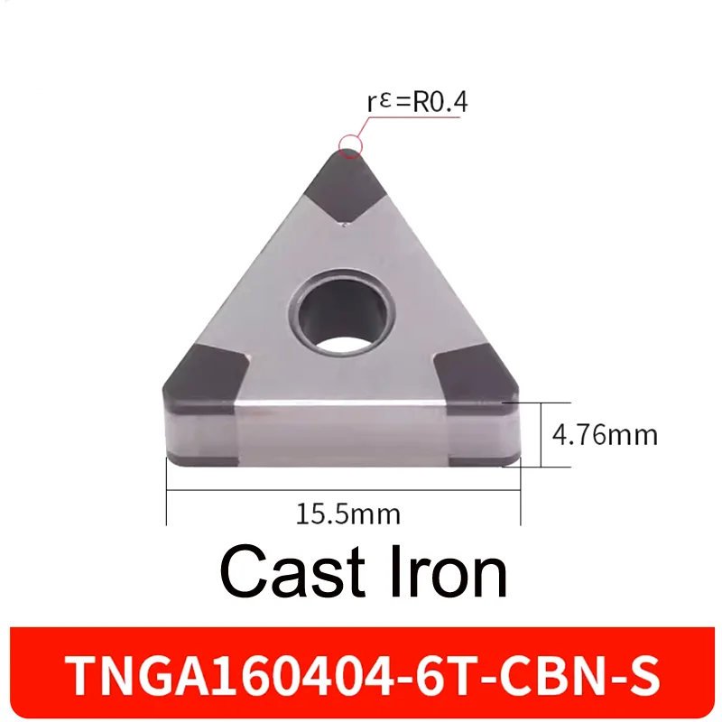 

GULING 10PCS CNC Turning Inserts CBN Cubic Boron Nitride Cutter Grains TNGA WNGA CNGA Hardened Steel High Hard Steel Tools