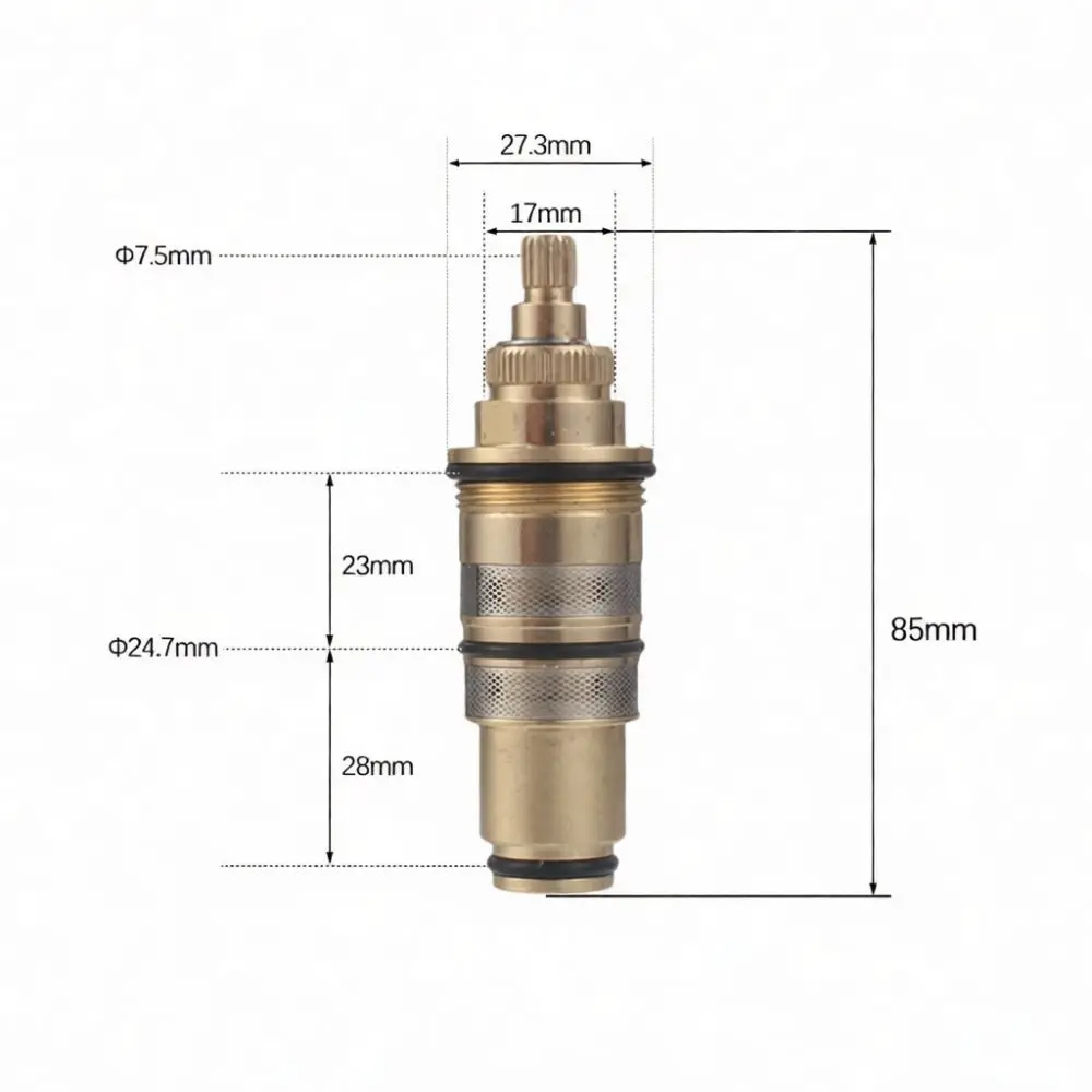 Heavy Duty Brass Thermostatic For Faucet Mixer Shower Replacement Valve Core Stable Temperature Control