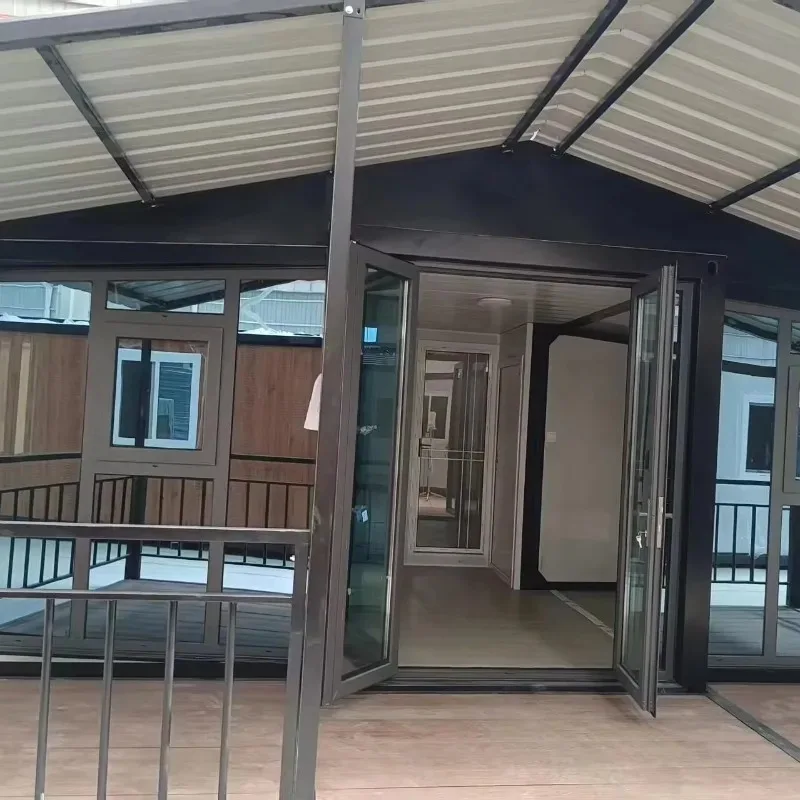 YG Customized 20FT 3 In 1 Folding Mobile Home 40FT Garden Expandable Prefab House Container House Frame Structure With A Terrace