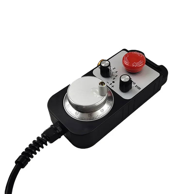 5v CNC manual pulse generator 4/6axis pendant handwheel mpg with emergency stop for Siemens Mitsubishi Fanuc system