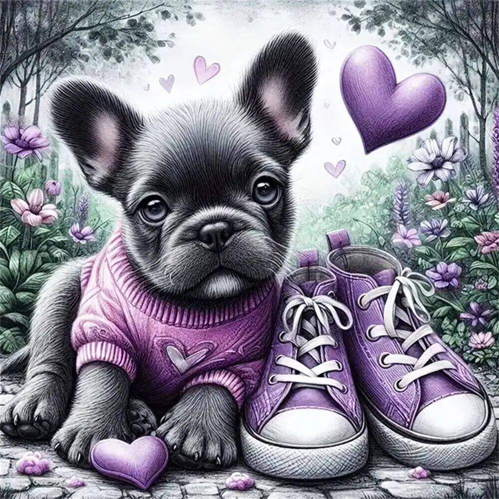 Evershine Diamond Painting Dog 5D Embroidery Animal Full Square Round Drill DIY Mosaic Picture Of Rhinestones Home Leisure Gift