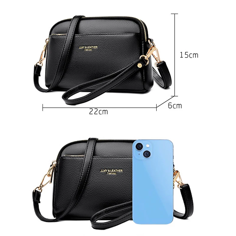 2024 Damen hochwertige Pu Leder trend ige Umhängetasche einfarbig einfache Motorrad taschen weibliche Cross body Bolasas Brieftasche Sack