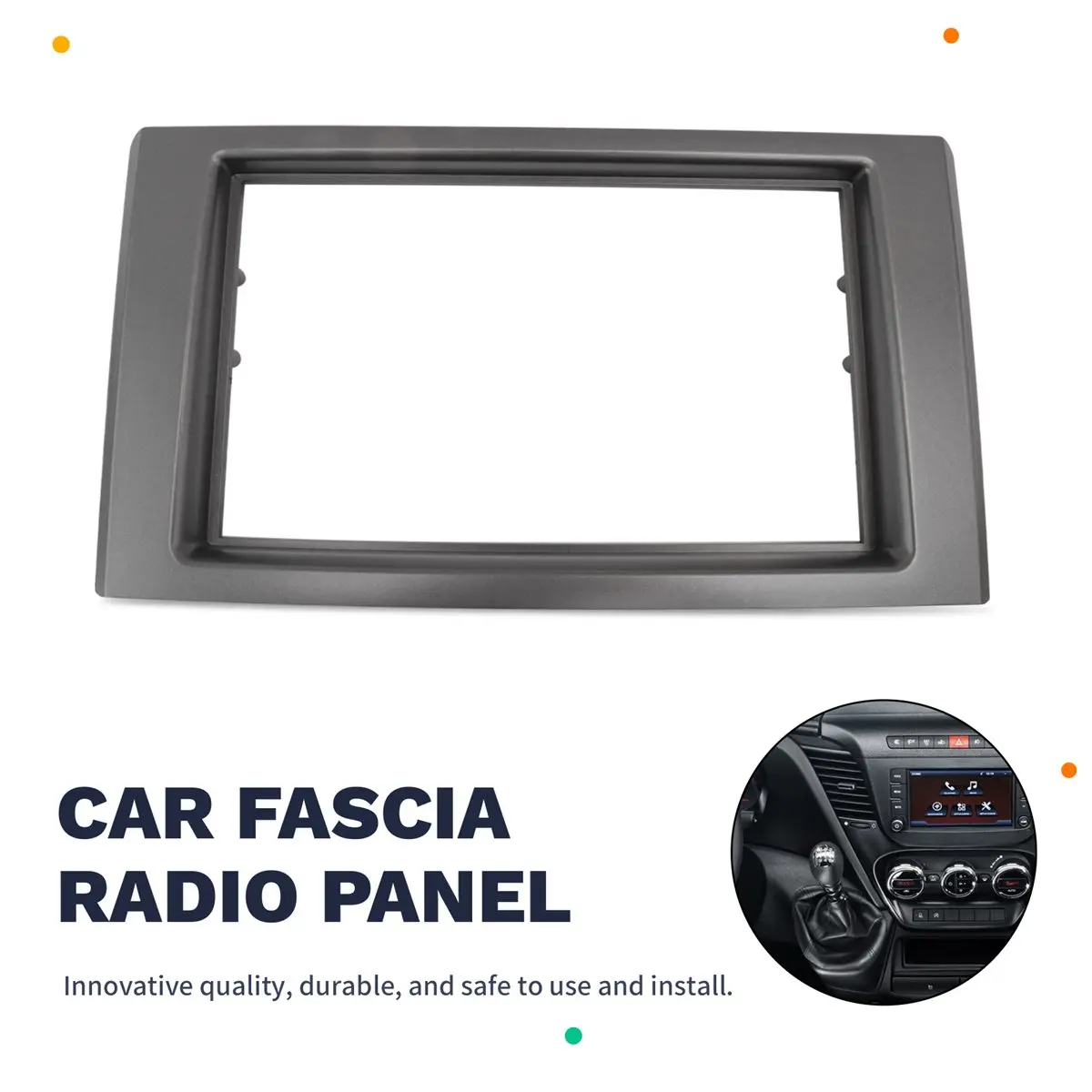 #26C Plastic frame for car audio systems,Double Din Car Fascia Radio Panel for IVECO Daily 2006-2014 (Silver)