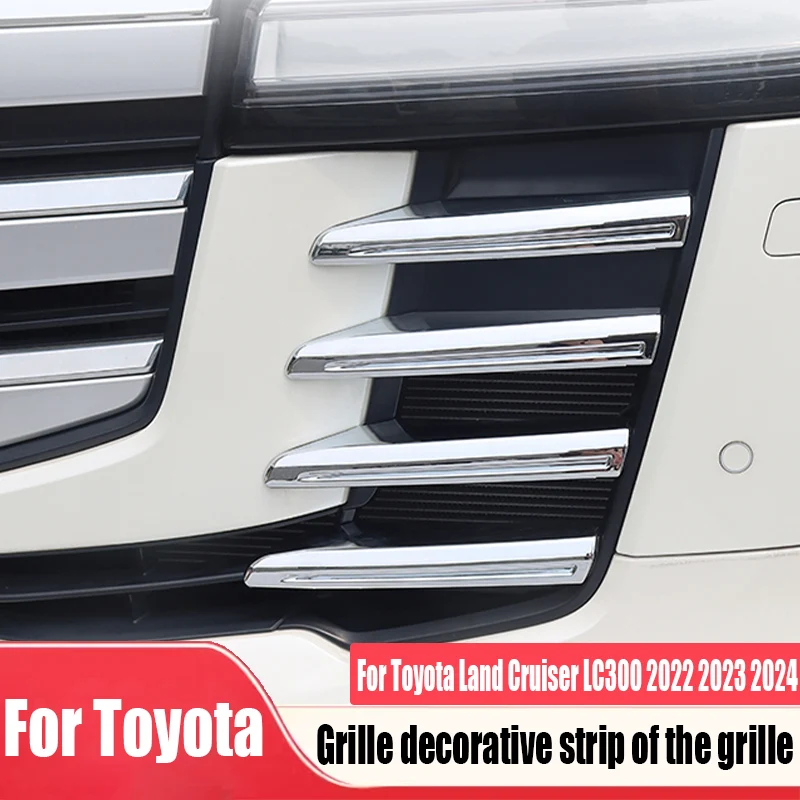 

For Toyota Land Cruiser LC300 2022 2023 2024 grille decorative strip automotive exterior decoration accessories