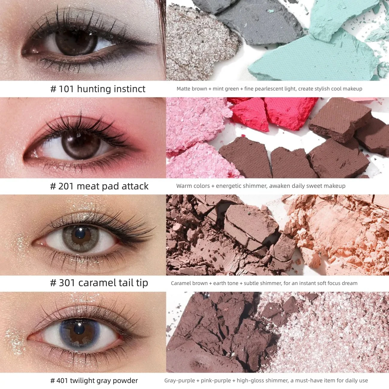 Sitiya Ten-Color Eyeshadow Palette Pink Series Cat Pearlescent 2025 New Makeup Cushion Hot Item