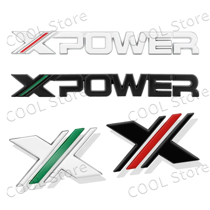 Logotipo 3D de Metal cromado X XPOWER, emblema del maletero trasero del coche, pegatina de placa de identificación para MG ZS HS GS 3 5 6 7 TF RX5 GT, accesorios