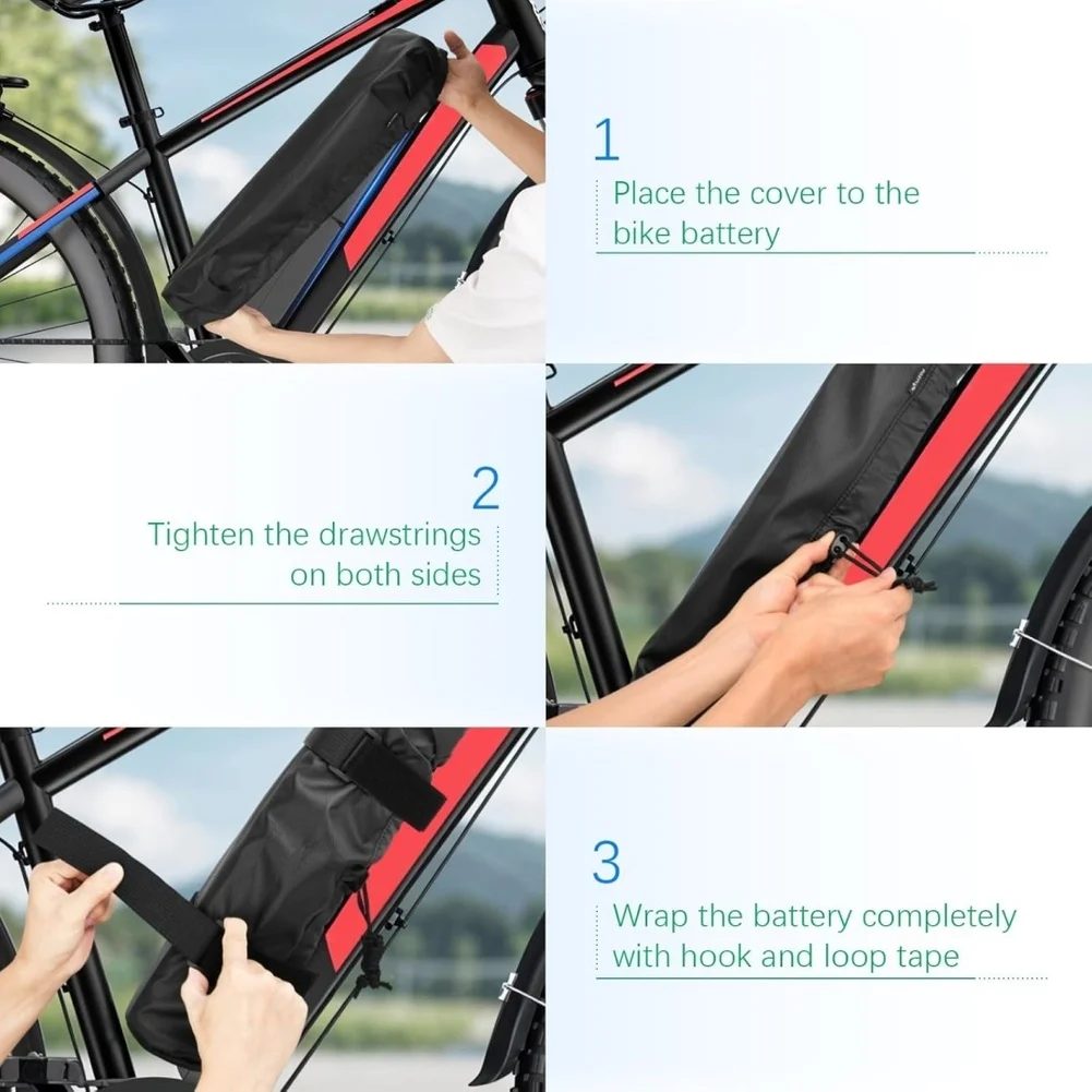 Waterproof Oxford Cover for Electric Bike Batteries Supporting Long Term For Outdoor Storage and Weather Shielding
