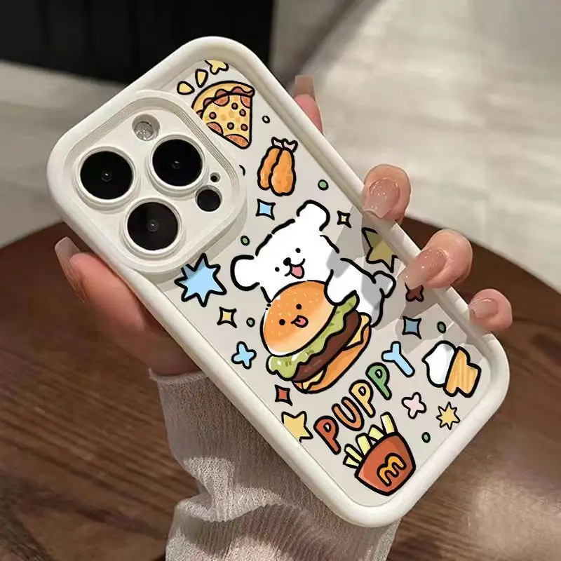 Hamburger Puppy New New Style Shockproof Phone Case For iPhone 15 Pro Max 14 Plus 13 12 11 XR X XS 8 7 Cover