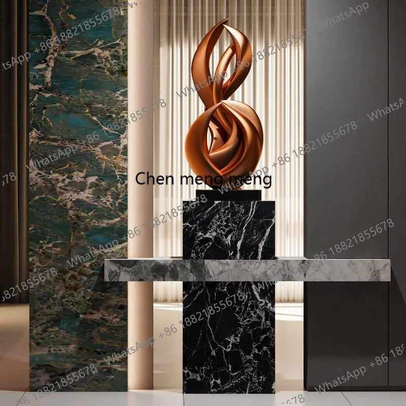 Modern light luxury, sculpture art ornaments, staircase corner hotel lobby villa decorations