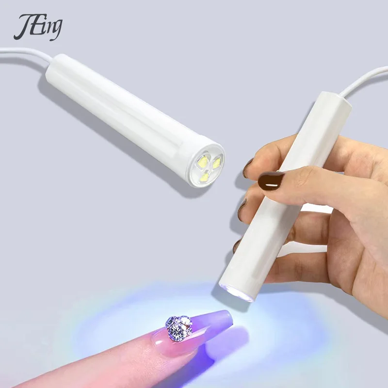 New 1PC Portable Handheld Mini Nail Lamp For Gel Polish Quick Dry Flashlight Pen USB Nail Dryer Machine UV LED Nail Lamp