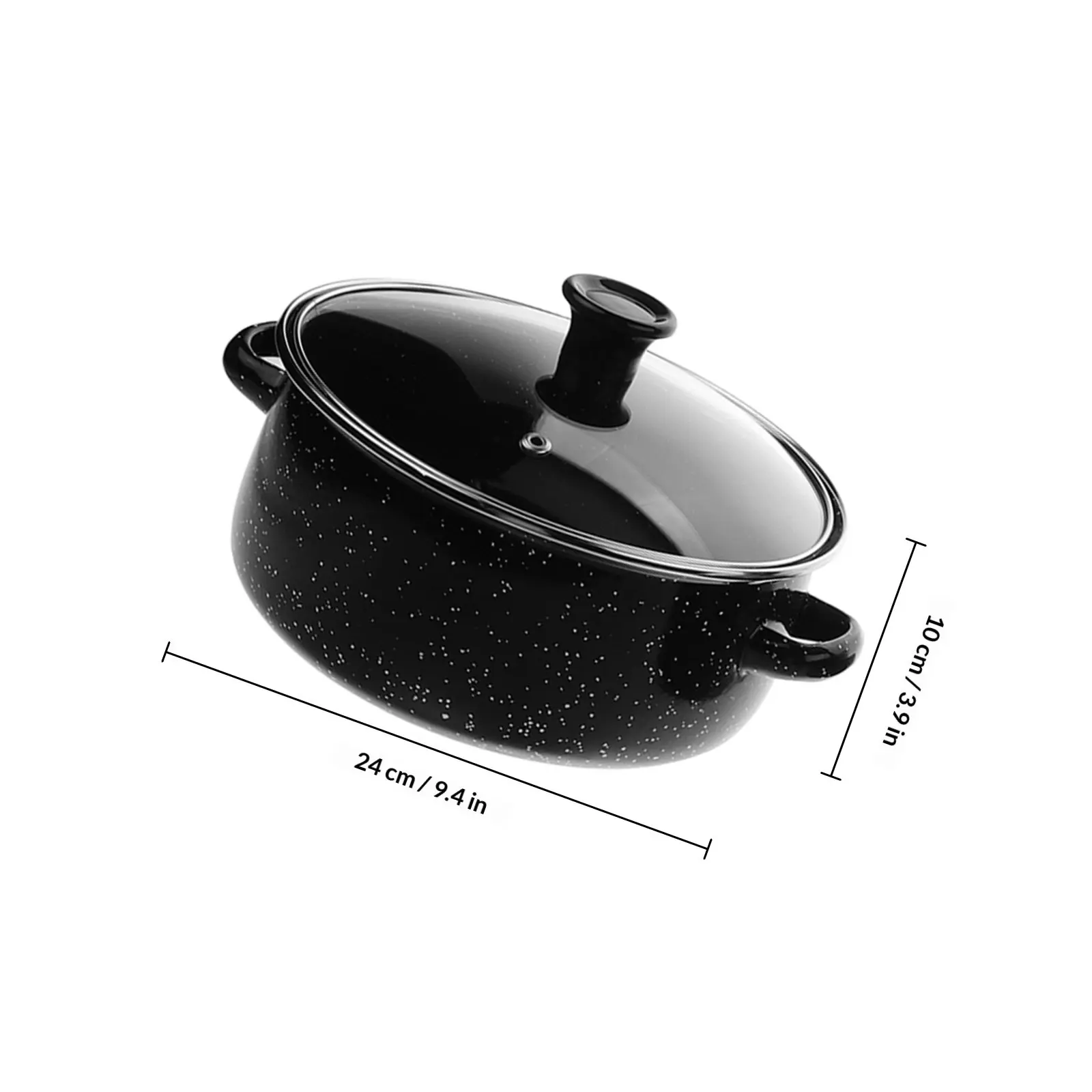 1Set Mini Cooking Pot Set Enamel Soup Pot Small Stockpot Vintage Multi-Function Compact Design for Stew Hotpot Noodles